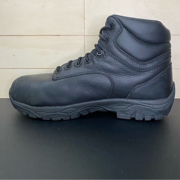 Iron Age Trencher Composite Toe Work Boots Men's Size 9.5 Shoes M Black Leather - Picture 2 of 11